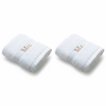 Mr. & Mrs. Towel Bathroom 100% Cotton Embroidery Logo Home Towels for Couple