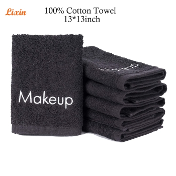 Makeup Remover Wash Cloth 100% Cotton Soft Quick Dry Fingertip Face Towel Washcloths for Hand and Make Up, 13 X 13 in