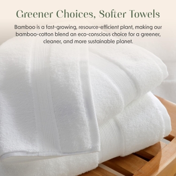 Luxury 35% Bamboo 65% Cotton Absorbent Quick-Dry Towels for Bathroom