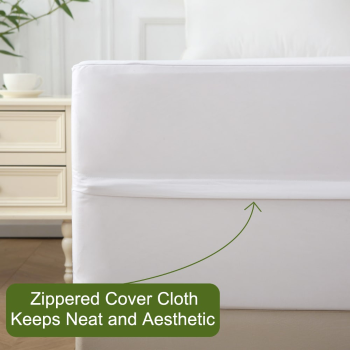 Waterproof 6-Sided Mattress Cover With High-Quality Zipper – Breathable & Machine Washable Quiet Mattress Protector, Fully Dustproof With Invisible Zip For Home, Hotel, Dormitory Use
