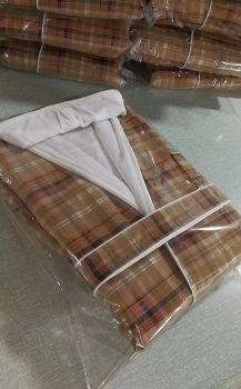British Style Plaid Design With Plush Flannel Inner Double layer Robes Unisex