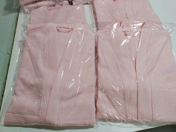 Light Weight 100% Cotton Knit Waffle Robe Kimono Style Hotel Robes