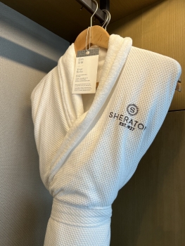Marriott Hotel Cotton  Waffle Lined With Terry Cloth Double Layer Bath Robes Unisex
