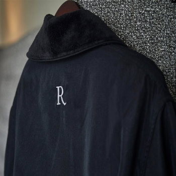 Luxury Double Layer Bathrobe Microfiber  with Soft Fleece Lining Custom Logo Unisex Spa Robe Black