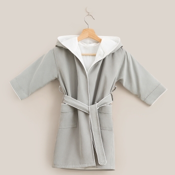Microfiber Lined With Plush Double Layer Spa Hooded Robes Kids