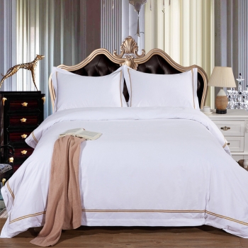 Luxury Egypt Cotton Bedding Set Cotton Sateen Embroidered Duvet Cover Sheet Set