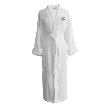 Custom Monogram 100% Egyptian Cotton Terry Cloth Bathrobes, Set of Robes