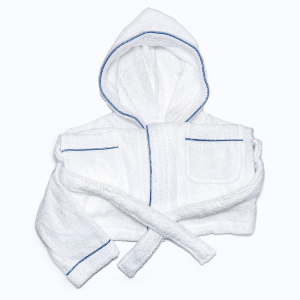 Personalized 100% Cotton Terry Color Kids Bathrobe with Trim