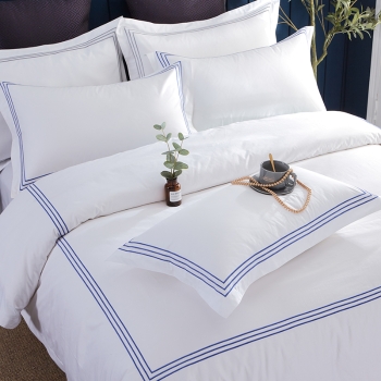 Luxury Hotel Cotton Sateen Embroidered Bed Pillow Shams