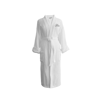 Custom Monogram 100% Egyptian Cotton Terry Cloth Bathrobes, Set of Robes