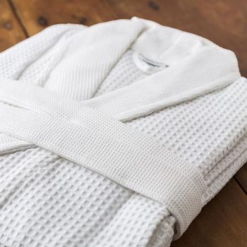 Unisex Lightweight Waffle Bathrobe - Super Soft Spa Dressing Gown Kimono Robe 