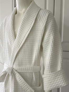 Hotel Spa Shawl Collar  100% Cotton 300GSM Waffle Bathrobe