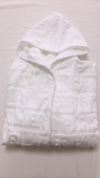 Personalized Embossed Logo 100% Cotton Terry Toweling Hooded Bath Robes