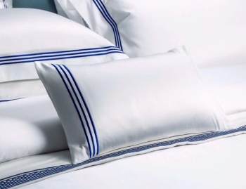 Luxury Hotel Cotton Sateen Embroidered Bed Pillow Shams