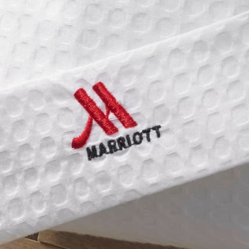 Marriott Hotel Cotton  Waffle Lined With Terry Cloth Double Layer Bath Robes Unisex