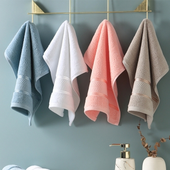 Wholesale Satin Border Wash Cloth High Weight Hotel/SPA Face Towel Small