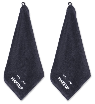 Black Makeup Washcloths for Face Cleansing, Super Soft Luxury Cotton Black Makeup Towels, Highly Absorbent and Quick Dry,Makeup Remover Cloth 13 x 13