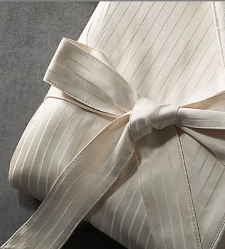 Customize Double Layer Microfiber Stripe Bathrobe