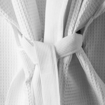 Unisex Lightweight Waffle Bathrobe - Super Soft Spa Dressing Gown Kimono Robe 