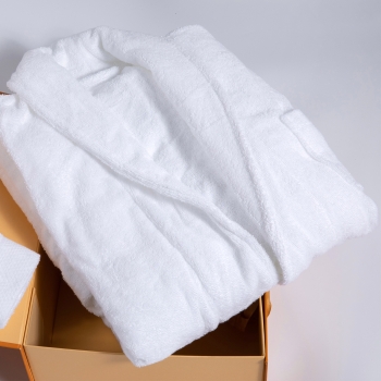 Luxury Home Spa Gift Robe Set Customized Logo Terry Toweling Bathrobe With Slipper Set