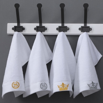 Wholesale Satin Border Wash Cloth High Weight Hotel/SPA Face Towel Small