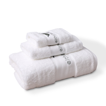 Wholesale Bath Towel Set 100% Combed Cotton White Color Towel Set 