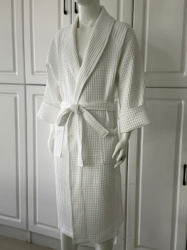 Hotel Spa Shawl Collar  100% Cotton 300GSM Waffle Bathrobe