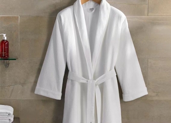 Marriott Hotel Cotton  Waffle Lined With Terry Cloth Double Layer Bath Robes Unisex