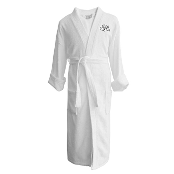 Custom Monogram 100% Egyptian Cotton Terry Cloth Bathrobes, Set of Robes