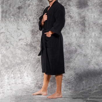 Luxurious 100% Cotton Terry Bathrobe Heavyweight 400GSM Soft Absorbent Hotel Spa Robe for Men and Women - Custom Logo Embroidery