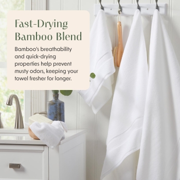 Luxury 35% Bamboo 65% Cotton Absorbent Quick-Dry Towels for Bathroom