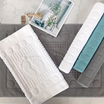 100% Cotton Anti-Slip Bath Mat for Bathroom