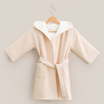 Microfiber Lined With Plush Double Layer Spa Hooded Robes Kids