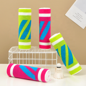 Custom Woven Jacquard Cotton Terry Gym Sports Towel-Soft Quick-Dry Absorbent Eco-Friendly 4 Seasons Tennis Badminton Towels