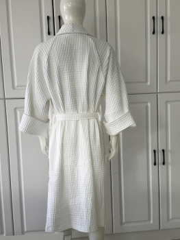 Hotel Spa Shawl Collar  100% Cotton 300GSM Waffle Bathrobe