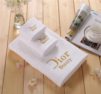 Premium Quality Customized Logo 100% Cotton Terry Towel Set