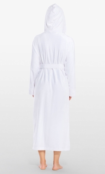 Ankle-length Long Robes 100% Cotton Hooded Robes For Hotel/Spa