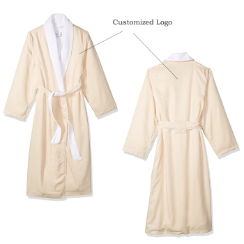 Wholesale Custom logo Luxury Thicken Hotel/Spa Robe Champagne