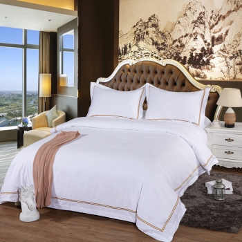Luxury Egypt Cotton Bedding Set Cotton Sateen Embroidered Duvet Cover Sheet Set