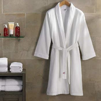Marriott Hotel Cotton  Waffle Lined With Terry Cloth Double Layer Bath Robes Unisex
