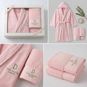 Personalised Deluxe Dressing Gwon and Towel Gift Set 