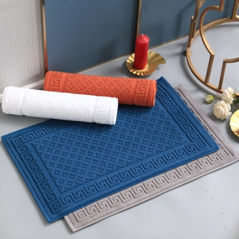 100% Cotton Anti-Slip Bath Mat for Bathroom