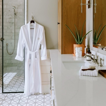 Light Weight 100% Cotton Knit Waffle Robe Kimono Style Hotel Robes