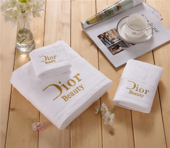 Premium Quality Customized Logo 100% Cotton Terry Towel Set