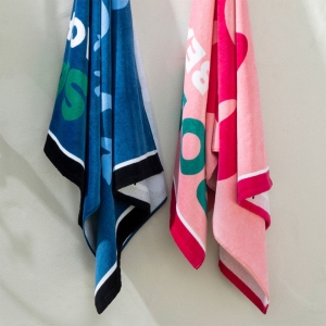 Wholesale Custom Design Print 100% Cotton Terry Foldable Sand Free Pool Towel Beach Towel