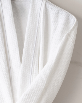 Luxurious Cotton Blended Diamond Waffle Kimono Hotel Spa Robe Unisex