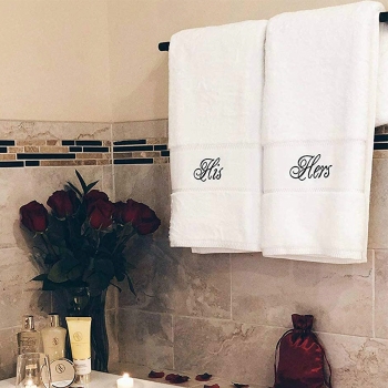 His & Hers Bath Towels Gift Set