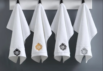 Wholesale Satin Border Wash Cloth High Weight Hotel/SPA Face Towel Small