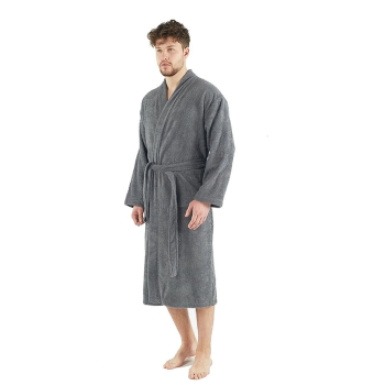 Luxurious 100% Cotton Terry Bathrobe Heavyweight 400GSM Soft Absorbent Hotel Spa Robe for Men and Women - Custom Logo Embroidery