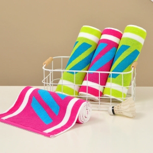 Custom Woven Jacquard Cotton Terry Gym Sports Towel-Soft Quick-Dry Absorbent Eco-Friendly 4 Seasons Tennis Badminton Towels